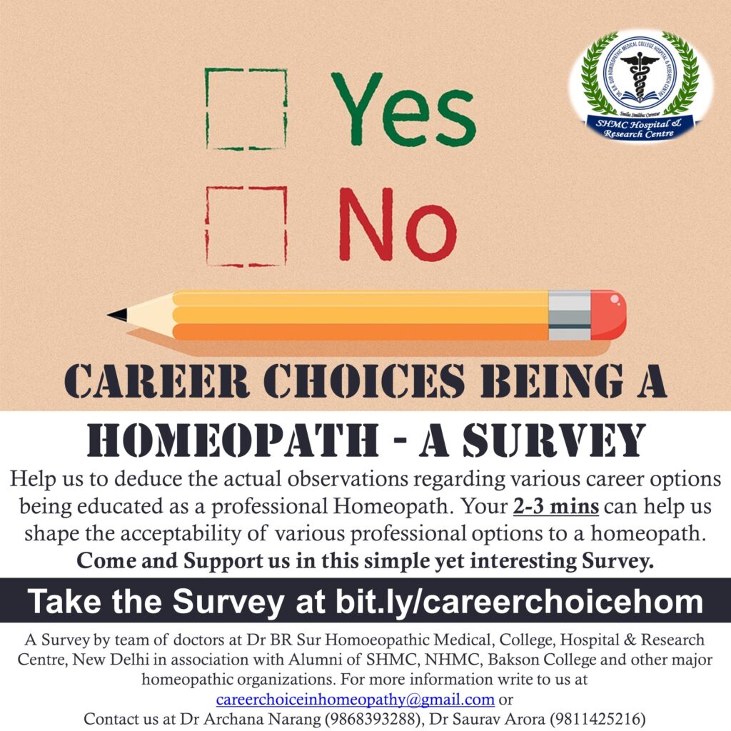 career choices in homeopathy survey